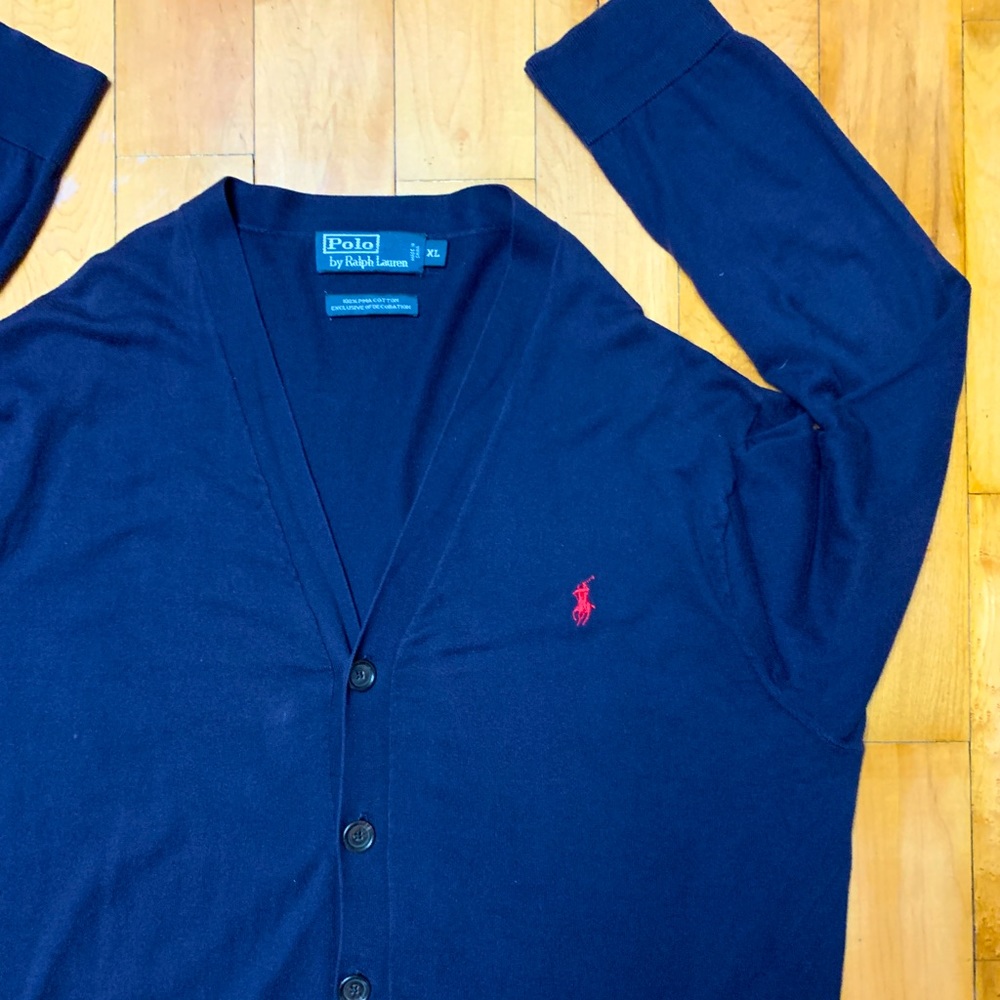 Polo by Ralph Lauren cardigan sweater - navy blue